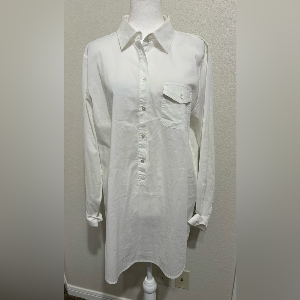 J. Crew White Button-Up blouse